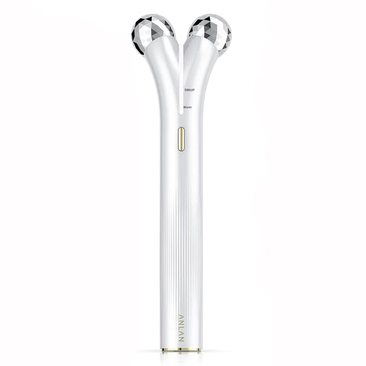 3D електрически ролер за лице с EMS микроток за масаж на лицето с горещ компрес.