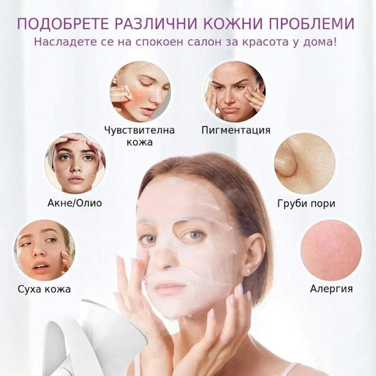 Пароозонатора за лице се справя с различни кожни проблеми по лицето.